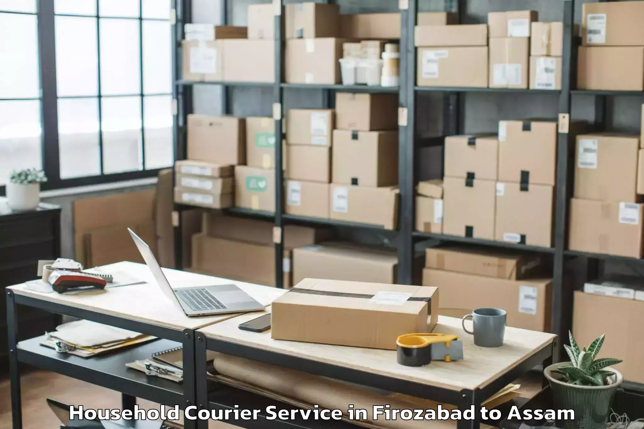 Affordable Firozabad to Mikirbheta Household Courier